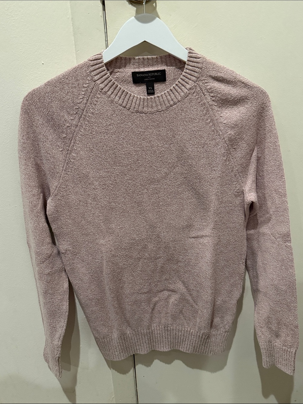Banana Republic Soft Crewneck Sweater in Blush